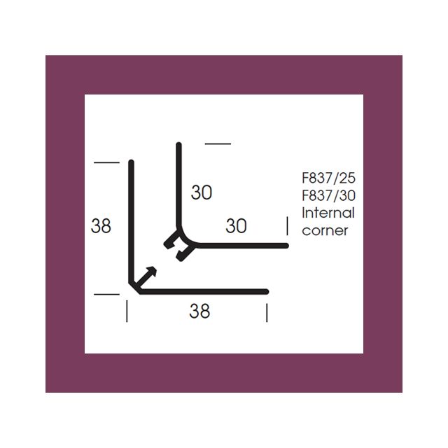 Altro Whiterock Chameleon Feng Shui 6617 Internal Corner - 3m