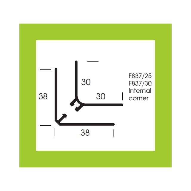 Altro Whiterock Chameleon Key Lime 6635 Internal Corner - 3m