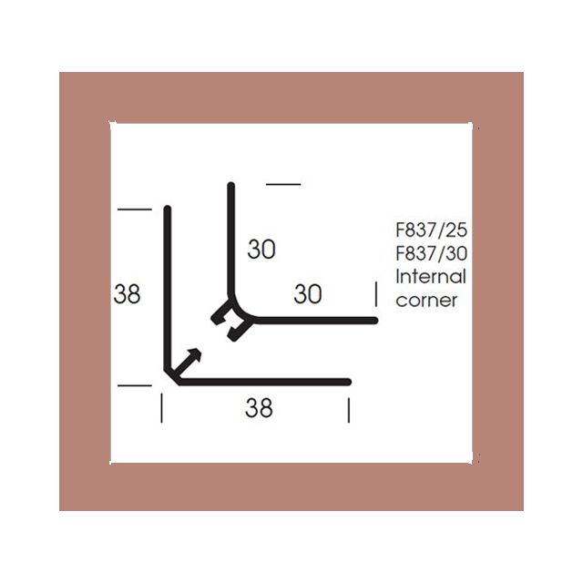 Altro Whiterock Satins Internal Angle F837/25 - 2.5m - 224 Clay