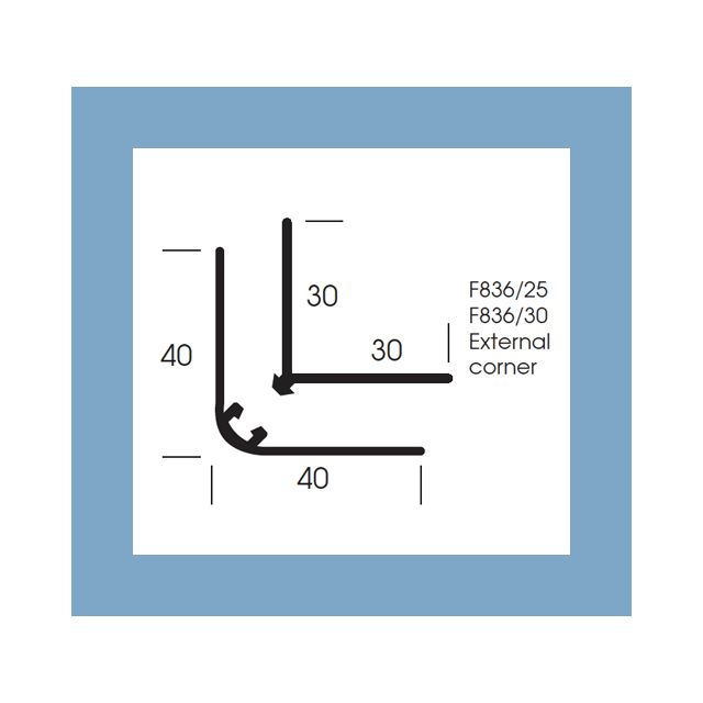 Altro Whiterock Chameleon Slip Stream 6611 External Corner - 2.5m