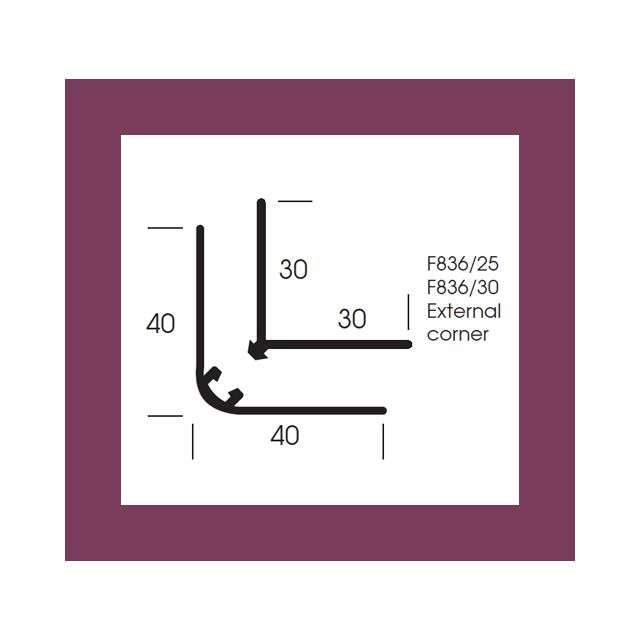 Altro Whiterock Chameleon Feng Shui 6617 External Corner - 2.5m