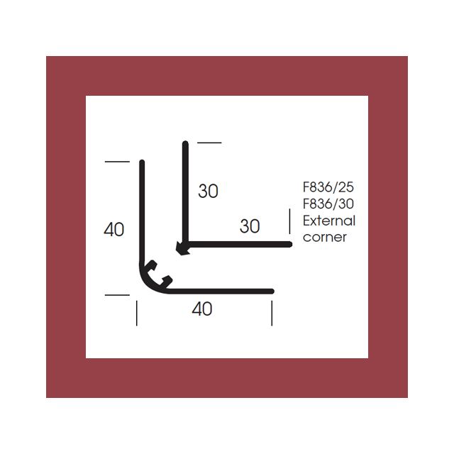 Altro Whiterock Chameleon Moulin Rouge 6618 External Corner - 2.5m
