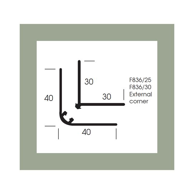 Altro Whiterock Chameleon Ice Queen 6629 External Corner - 2.5m