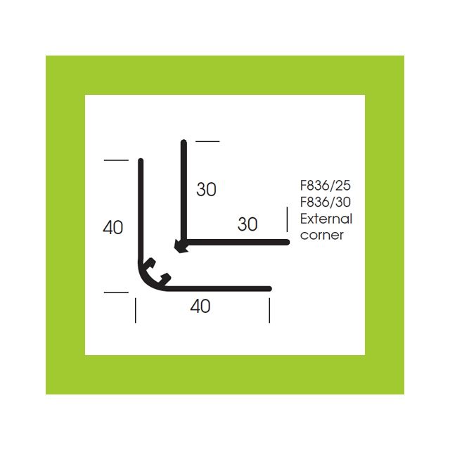 Altro Whiterock Chameleon Key Lime 6635 External Corner - 3m