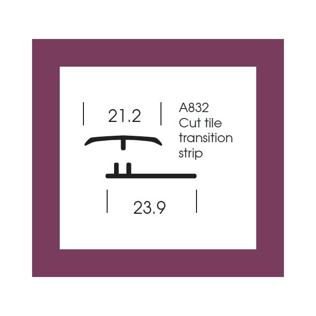 Altro Whiterock Chameleon 6617 Feng Shui Cut Tile Transition Strip - 2.5m