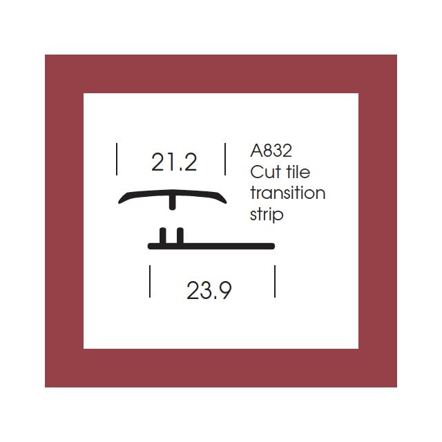 Altro Whiterock Chameleon 6618 Moulin Rouge Cut Tile Transition Strip - 2.5m