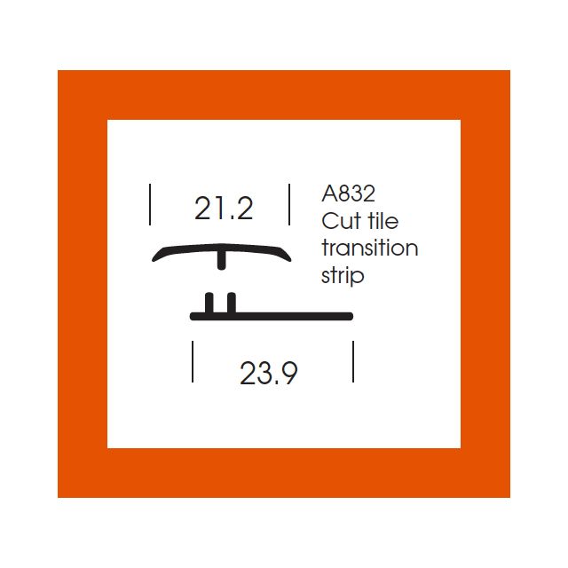 Altro Whiterock Chameleon 6620 Juicy Lucy Cut Tile Transition Strip - 2.5m