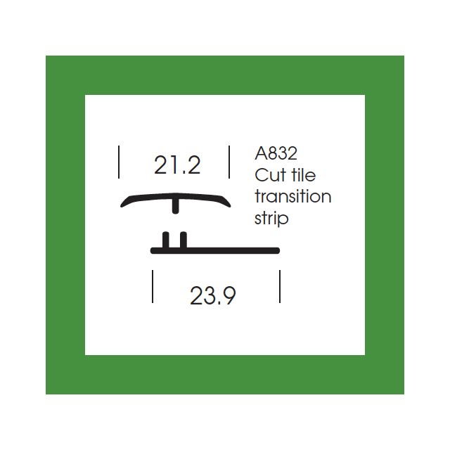 Altro Whiterock Chameleon 6638 Hawaiian Palm Cut Tile Transition Strip - 2.5m