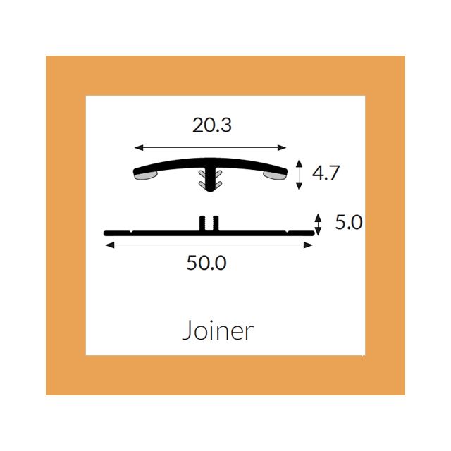 Hycom Satins Colour 2 Part Joining Trim - Sandstone - 3.0m