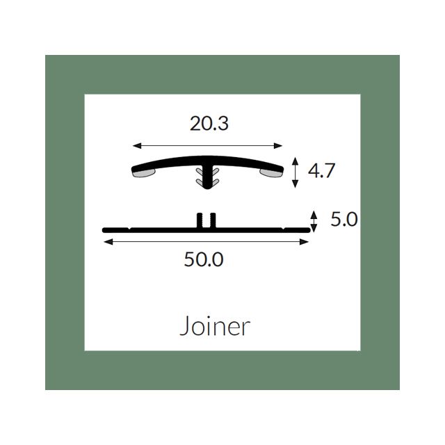Hycom Satins Colour 2 Part Joining Trim - Sandstone - 3.0m