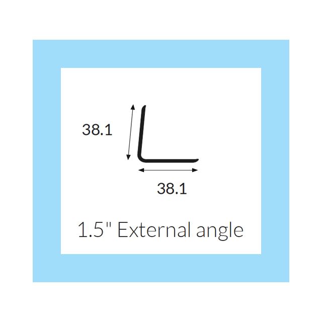 Hycom Satins Colour - External Angle 38mm - Sky - 3.0m