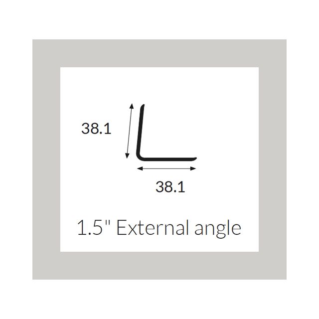 Hycom Satins Colour - External Angle 38mm - Pebble - 3.0m