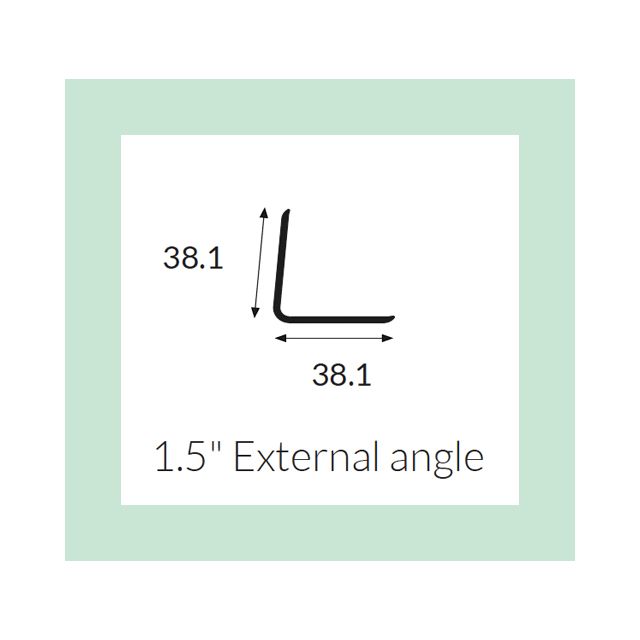 Hycom Satins Colour - External Angle 38mm - Willow - 2.5m