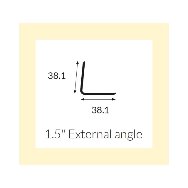 Hycom Satins Colour - External Angle 38mm - Ivory - 2.5m