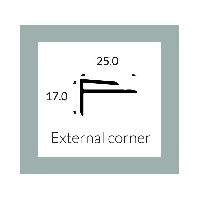 Hycom Satins Colour - External F Corner - Sandstone - 3.0m