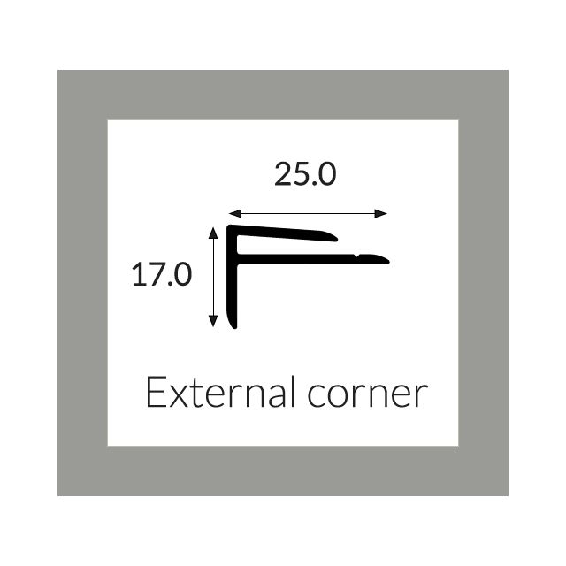 Hycom Satins Colour - External F Corner - Sandstone - 3.0m