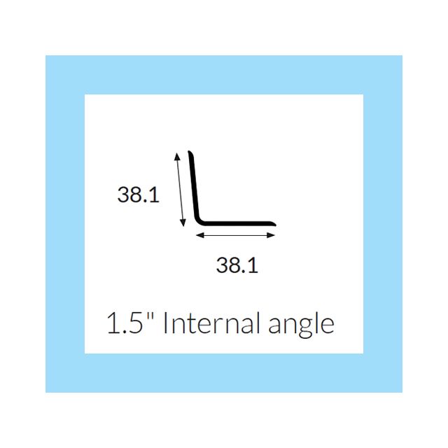 Hycom Satins Colour - Internal Angle 38mm - Sky - 3.0m
