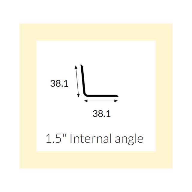 Hycom Satins Colour - Internal Angle 38mm - Ivory - 3.0m