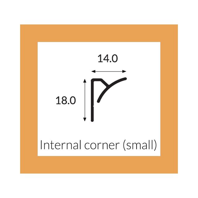 Hycom Satins Colour - Small Internal Corner 18mm - Sandstone - 3.0m