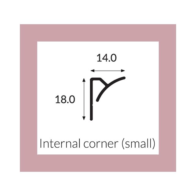 Hycom Satins Colour - Small Internal Corner 18mm - Sandstone - 3.0m
