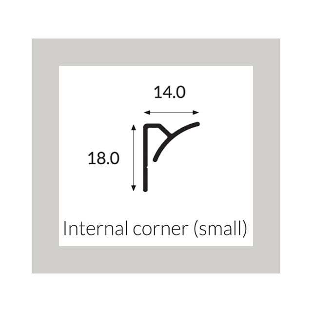 Hycom Satins Colour - Small Internal Corner 18mm - Pebble - 3.0m
