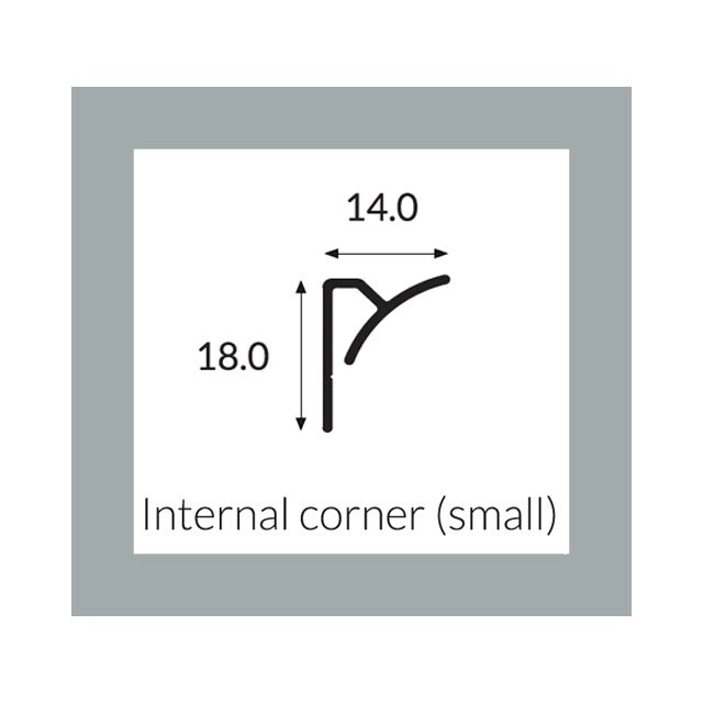 Hycom Satins Colour - Small Internal Corner 18mm - Sandstone - 3.0m