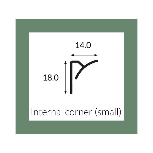 Hycom Satins Colour - Small Internal Corner 18mm - Sandstone - 3.0m