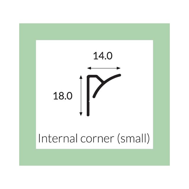 Hycom Satins Colour - Small Internal Corner 18mm - Sandstone - 3.0m