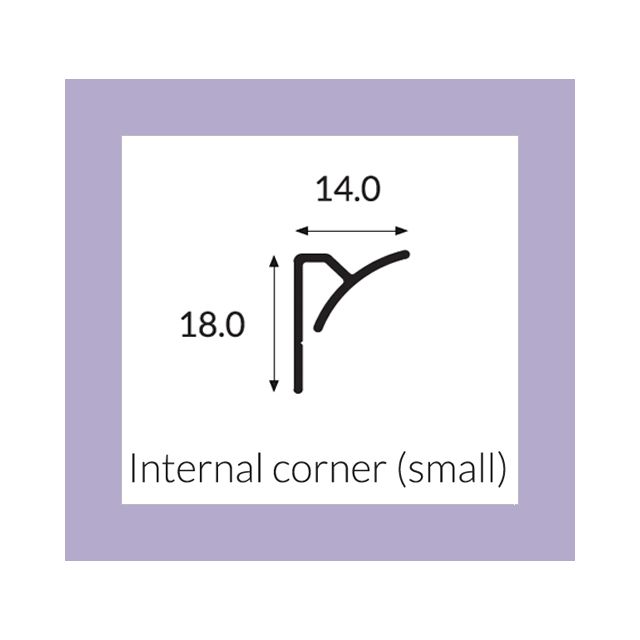 Hycom Satins Colour - Small Internal Corner 18mm - Sandstone - 3.0m