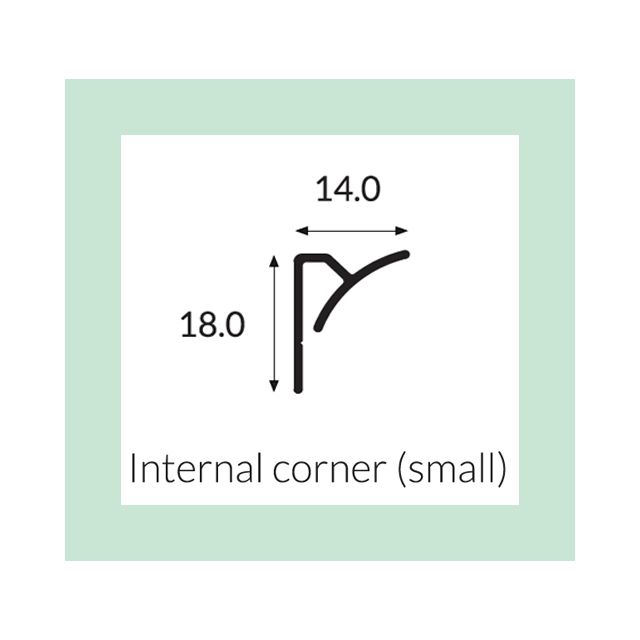 Hycom Satins Colour - Small Internal Corner 18mm - Willow - 2.5m