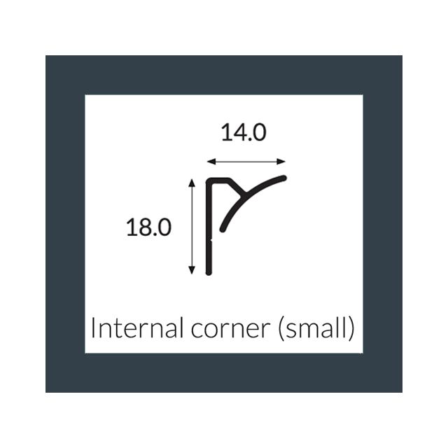 Hycom Satins Colour - Small Internal Corner 18mm - Sandstone - 3.0m