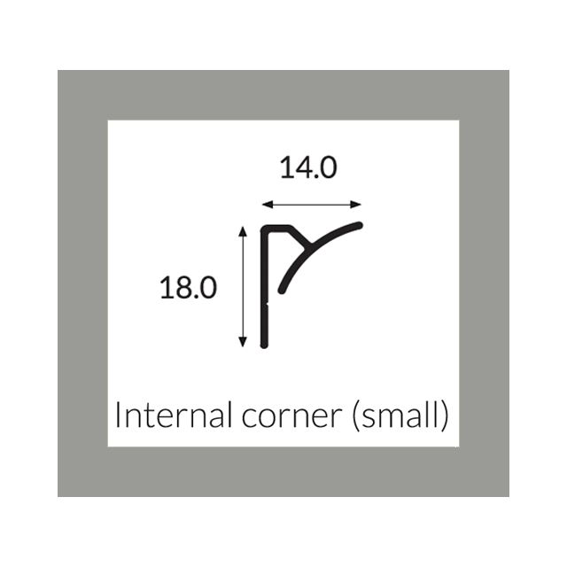 Hycom Satins Colour - Small Internal Corner 18mm - Sandstone - 3.0m