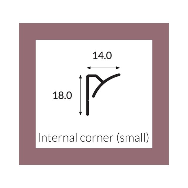 Hycom Satins Colour - Small Internal Corner 18mm - Sandstone - 3.0m
