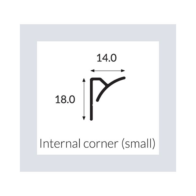 Hycom Satins Colour - Small Internal Corner 18mm - Clay - 3.0m
