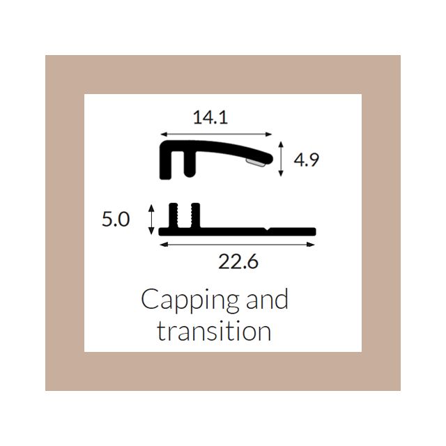 Hycom Satins Colour - Start and Edge Trim - Sandstone - 2.5m