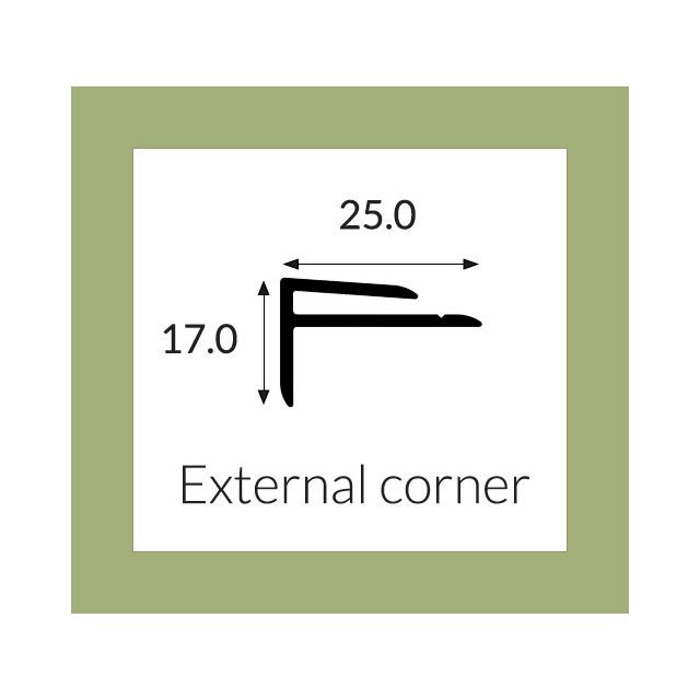 Hycom Vital Colour Collection External Corner 3m - Avocado