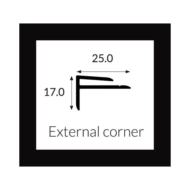 Hycom Vital Colour Collection External Corner 3m - Slate