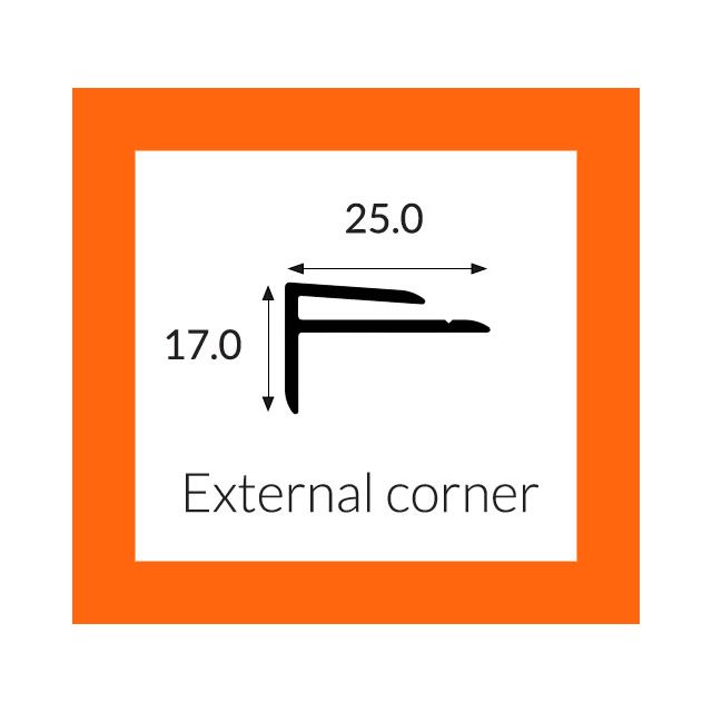 Hycom Vital Colour Collection External Corner 3m - Orange