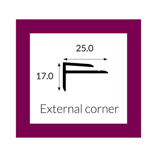 Hycom Vital Colour Collection External Corner 3m - Plum