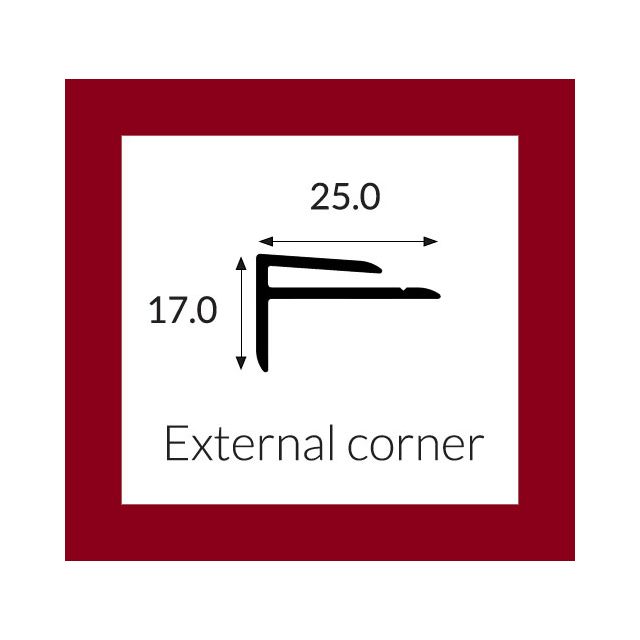 Hycom Vital Colour Collection External Corner 3m - Ruby