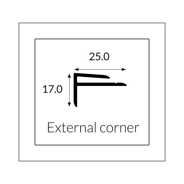 Hycom Vital Colour Collection External Corner 3m - White Gloss