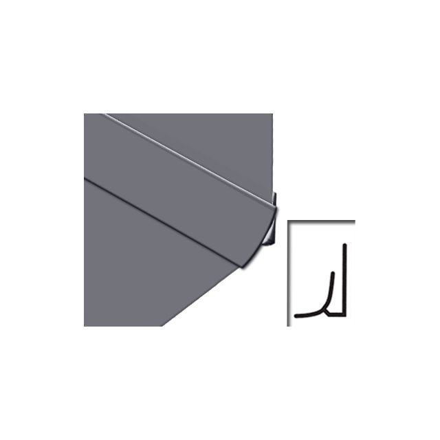 Hycom Vital Colour Collection Small Internal Corner 2.5m - Ash