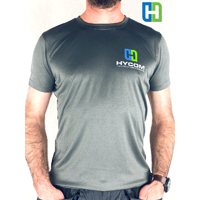 Hycom Apparel - High Quality Professional Cotton T Shirt in Charcoal - Size M