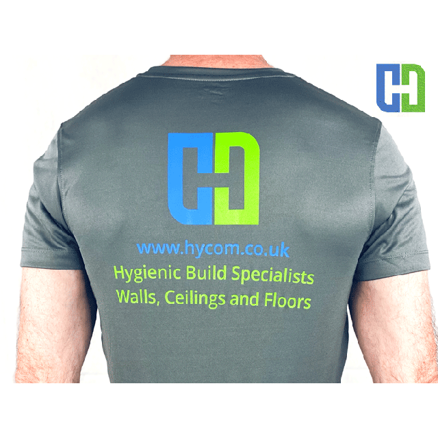 Hycom Apparel - High Quality Professional Cotton T Shirt in Charcoal - Size L