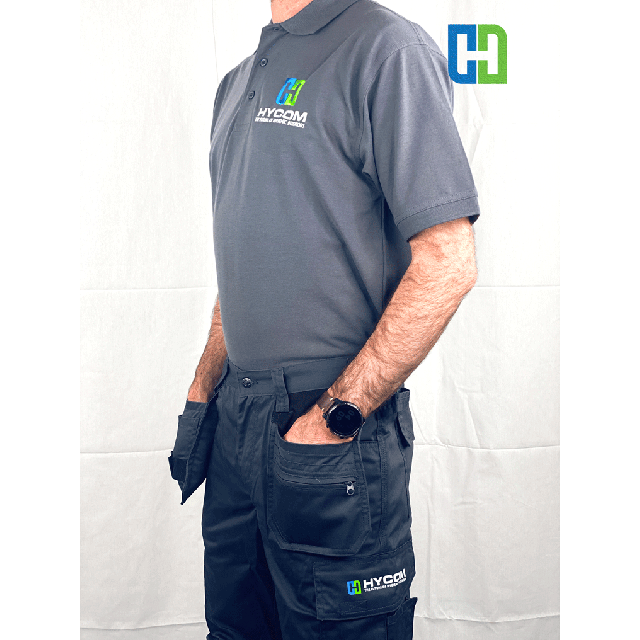 Hycom Apparel - High Quality Professional Polo Shirt in Charcoal - Size XXL
