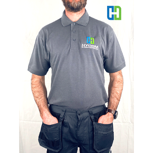 Hycom Apparel - High Quality Professional Polo Shirt in Charcoal - Size L